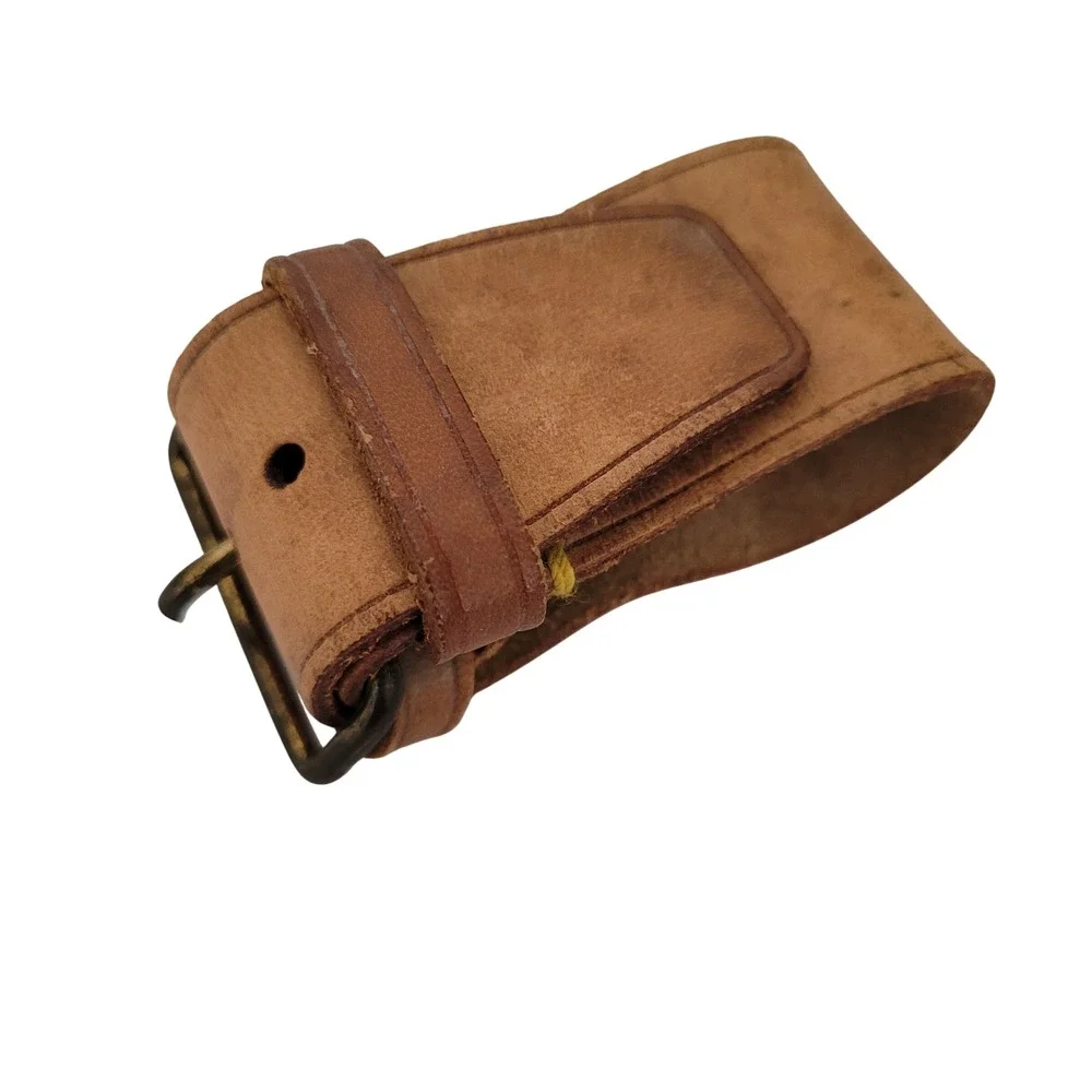 Louis Vuitton Vachetta Leather Luggage Tag Strap Replacement Brown Made in Franc